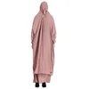 Vêtements Ethniques Femmes Musulmanes Costumes Abaya Manches Longues Hijab Cheville Longueur Robe Droite 2 Pcs Islamique Arabe Dame Modeste Prière Ramadan Ensembles