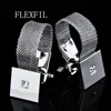 Abotoaduras FLEXFIL Jóias camisa francesa abotoadura para homens Designer de marca Abotoaduras Botão masculino Casamento de luxo de alta qualidade 230706