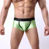 Slip Sexy Mince Hommes Sous-Vêtements Nylon Slip Respirant Taille Basse Personnalité Solide Couleur Hommes Poche Boxers