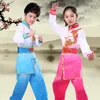 Vêtements de scène traditionnels Folk Tai Chi vêtements uniformes à manches longues pour enfants Wushu TaiChi costume Arts martiaux vêtements d'exercice