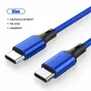 Cabos de carregamento rápido 1m 2m 3m Tipo-c Micro liga trançada PD Cabo USB para Samsung S10 S20 S21 Nota 20 Htc Lg Xiaomi Data Line