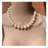 Halsband Örhängen Set European Strand Pearls Choker And Armband Enkel nyckelbenskedja Halsband Pearl For Women