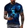 T-shirts för män Mode 12 konstellationer Grafisk sommartrend Män Fritidspersonlighet Streetwear 3D-tryckt o-ringad kortärmad t-shirt