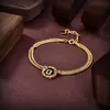 Kedjor Armband Set Designer för Kvinnor Guld Smycken Halsband Lyxiga Klassiska Smycken Set B Halsband Armband Pärlstav Berlock Armband 237072C
