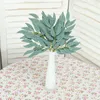 Decorative Flowers 1-3pc Willow Leaf Silk Artificial Green Plant Eucalyptus Home Decoration Fake Garden Theme Supplies