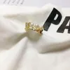 結婚指輪ファッション蝶ダブルリング女性のための美しいマルチビーズオープニング婚約 - 販売ジュエリーアクセサリー