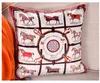 Top qualité 45 * 45 cm Orange Série Coussin Couvre cheval fleurs Imprimer Taie d'oreiller Couverture pour La Maison Chaise Canapé Décoration Carré Taies D'oreiller 2023070701