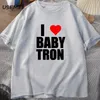 Magliette da uomo I LOVE BABYTRON T Shirt Uomo Rapper TShirt Shittyboyz Streetwear Harajuku Cotone Unisex Casual Manica corta Tee Y2k Oversize 230707