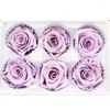 Fiori Decorativi Classe A 5-6 Cm Immortale Fiore Rosa Naturale Artificiale Tinto Essiccato Confezione Regalo Yunnan Confezione 6 Per