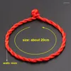 Charm Bracelets A-Z Letters Pendant Dog Prints Beads Red Thread String Bracelet Lucky Diy Handmade Rope For Women Men Jewelry