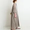 Fritidsklänningar Trendig Maxiklänning Enkelknäppt Dress-up Vintage Knappar Dam