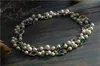 Anhänger-Halsketten Mehrschichtige Halskette Retro-Perlenrot handgemachte Glasfrauen lange Halskette Pulloverkette 230706