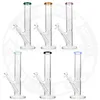 10 inches glass bong dab rig hookah smoke water pipe tobacco pipes Smoking oil rigs recycler colorful mouth straight tube bongs 14.4 MM joint size.
