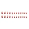 False Nails Pink Gradient Love Manicure Products Reusable Adhesive Fake Nail Supplies Glue Press Things Full Cover Tips Designer