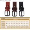 Ceintures MEDYLA ceinture en cuir pour hommes doux Denim naturel ceinture pour hommes en métal dur noir mat boucle vraie ceinture ceinture marron Z230710