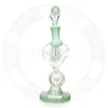 10,5 pouces de haute qualité Cube dab rig narguilé en ligne perc verre Bongs fumer pipe à eau chicha pour cadeau