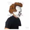 Masques De Fête Halloween Masque Sile Film Stephen Kings Joker Pennywise Fl Visage Horreur Clown Cosplay Maskst2I51512 Drop Delivery Home Ga Dhgcz