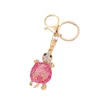 Creative tortue diamant alliage Animal porte-clés femme mode sac voiture porte-clés pendentif bijoux cadeau en vrac