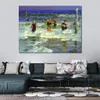 Plage Scène Peinture Impressionnisme Toile Art Baignade Dans Le Surf Edward Henry Potthast Peinture Fabriqué À La Main De Haute Qualité