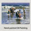 Leinwandkunst am Meer in der Brandung Ii, Gemälde von Edward Henry Potthast, Kunstwerk, impressionistische Landschaft, handgefertigte Wanddekoration