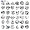 For pandora charms authentic 925 silver beads Heart Paw Clear Snowflake Sparkling Crown Pumpkin Bead