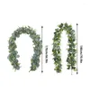 Decorative Flowers 1pcs Artificial Eucalyptus Garland Green For Home Wedding Garden Decoration Hanging Rattan Wall Leaves Decor