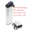 Lights Mate X Ebike Byt batteri Pack 48V 52V 17.5AH Accolmile Folding Electric Bike 500W 750W 1000W Hidden Batterier med laddare