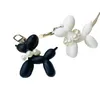 Creative Pearl Balloon Dog Cartoon Keychain Hänge Söt Bubble Dog Animal PVC Nyckelring Smycken Tillbehör Present