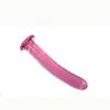 DildosDongs Pink Crystal Glass Anal Plug Dildo liscio per le donne Big Butt Massaggio alla prostata Dilatatore della vagina Prodotti del sesso Coppia 230706