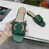 İtalya'da Yapılan Kadınlar Bağlantı Sıkıştırıcılar G Kesik Slayt Sandal Buzağı Deri Seksi Düz Bayanlar Moda Kesim Giyim Ayakkabıları 35-42 Babiq05