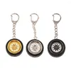 Porte-clés Clé de voiture Creative Wheel Rim Hub Design Chain Keyfob Pendant