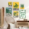 Boho Poster Botanische Badezimmer Leinwand Malerei Tropische Innenpflanzen Jungle Art Print nordisches Wandbild für Wohnzimmer Dekor Büro Wohnheimdekoration Cuadros ungerahmt