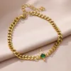 Cavigliere Cavigliera in acciaio inossidabile color oro per donna Accessori estivi Frutta Croce stile di vendita Regalo di gioielli regolabile