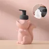 Bottiglie di stoccaggio Bottiglia di lozione scoiattolo Ceramica per bagno Dispenser di sapone Liquido lavamani Rosa