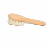 Bébé brosse à cheveux douche gommages exfoliants peigne pour bébé filles garçons masseur pur brosse à cheveux en bois brosses de bain en plastique laine naturelle