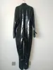 PVC Faux Leather Black Bodysuit наполовину костюмы косплей костюмы Catsuit Club одежда для вечеринки.