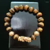 Strang Reines Kupfer Pixiu Feng Shui Geschenk 7A 5A Natürliches gelbes Tigerauge-Armband für Mann und Frau Handgefertigter guter Glücks-Amulett-Schmuck
