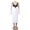 Avrupa tarzı kadın bayan beyaz siyah bandaj elbiseler vücut ince vücut akşam partisi grace lüks elbise 5117