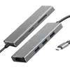 Aluminium USB C Hub USB Typ C Hub Adapter Dongle kompatibel för MacBook Pro 2016 2017 Thunderbolt 3 USBC Data