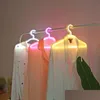 Cintres Racks Creative Led Cintre Neon Light Ins Lampe Proposition Robe Romantique Vêtements Décoratifs-Rack T9I00950 Dro Dh8Fp