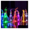 Bouteilles d'eau Accueil Led Lumière Bb Bouteille En Plastique Lait Jus Eaux Jetable Anti-Fuite Boisson Tasse Avec Couvercle Creative Drinkware Par Mer Dh7D5