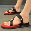 Sandalias de verano a la moda para hombre, sandalias romanas para la playa al aire libre, Zapatos cómodos, zapatos planos sin cordones, zapatillas deportivas con punta abierta