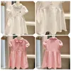 Robes de fille 2023 été filles robe polo avec col Version coréenne enfants coton tempérament princesse longue