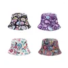 Berretti 2023 Spring Cotton Print Bucket Hat Fisherman Outdoor Travel Sun Cap per uomo e donna