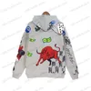 Erkek Hoodies Sweatshirts Rhude Doodle Hoodie El Boyalı Graffiti High Street 1 1 Erkek ve Kadın Hoodie T230707