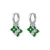 Boucles d'oreilles pendantes mode coréenne boucle d'oreille pour les femmes de luxe 18K véritable plaqué or et S925 argent broche bijoux attrayants