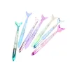 Gel Pens Creative 10pcs Neutral Pen Cartoon Mermaid Signature 0.5mm Pen Cute Girl Water-based Quicksand Writing Stationery School Supplie 230707