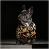 Dog Apparel Classic Flora Printed Pet Coats Ins Fashion Thicken Pattern Pets Jackets Festival Personality Trendy Teddy Bu Dhkft