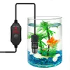 Filtration Heating Mini Aquarium heating rod Fish Tank Heater Submersible Thermostat 1834°C Adjustable Temperature USB Charging 230706