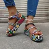 Plus Size 41 New Ladies Colorful Wedges Gladiator Sandals Shoes Woman Party Summer Sandals Women 2023